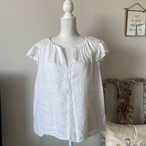 Velvet white blouse